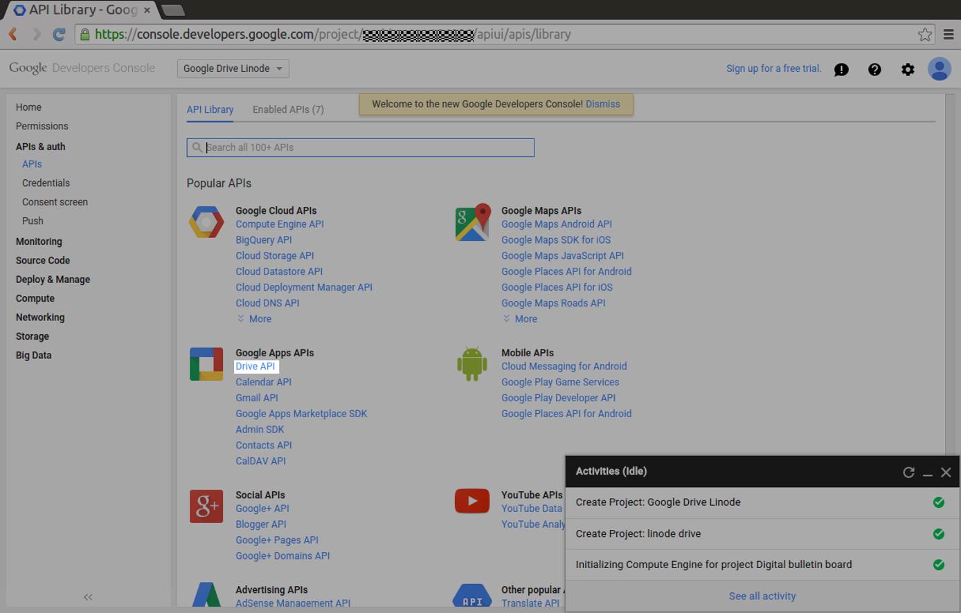 The API list. The API list.