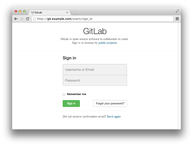 GitLab Login Page GitLab Login Page