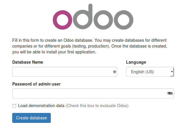 Odoo Db creation Odoo Db creation
