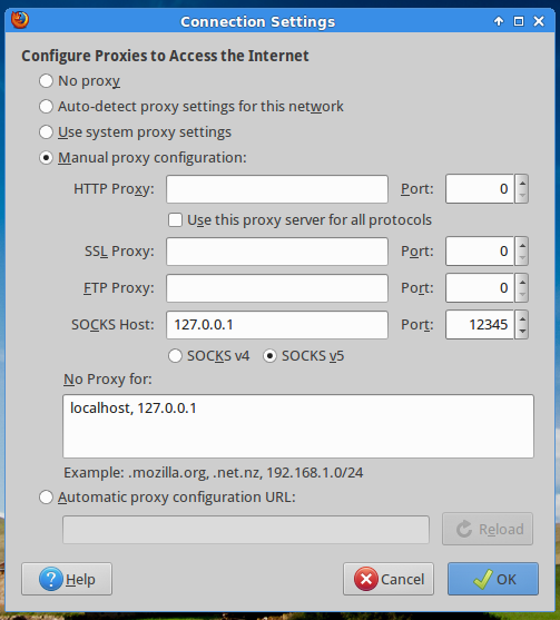 Firefox preferences - Proxy Settings. Firefox preferences - Proxy Settings.
